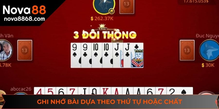Ghi nhớ bài dựa theo thứ tự hoặc chất